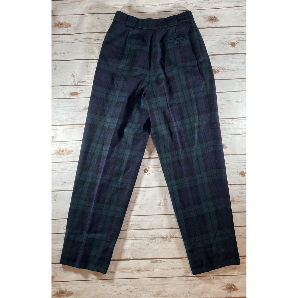 Vintage Wool Tartan Plaid Pants Size 10 Collectible Gold by Giorgio Sari Angelo - Picture 3 of 6